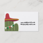 Cactus Mexican Southwestern cuisine catering Visitekaartje (Achterkant)