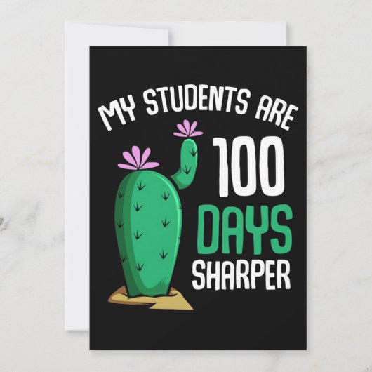 Cactus Mijn studenten zijn 100 dagen Save The Date (Voorkant)