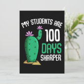 Cactus Mijn studenten zijn 100 dagen Save The Date (Staand voorkant)