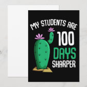 Cactus Mijn studenten zijn 100 dagen Save The Date (Voorkant / Achterkant)