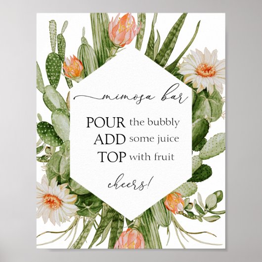 Cactus Mimosa Bar Poster (Voorkant)