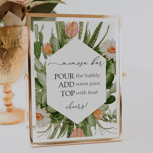 Cactus Mimosa Bar Poster