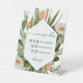 Cactus Mimosa Bar Reclamebord Met Voetstuk