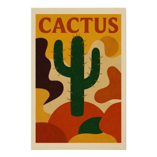 CACTUS - Minerale elegantie van de gestileerde woe Perfect Poster (Voorkant)