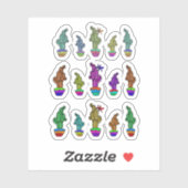 Cactus mini set, pak, bundel sticker (Vel)