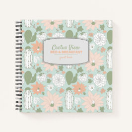 Cactus Mint Peach Vacation Rental Guest Book Notitieboek