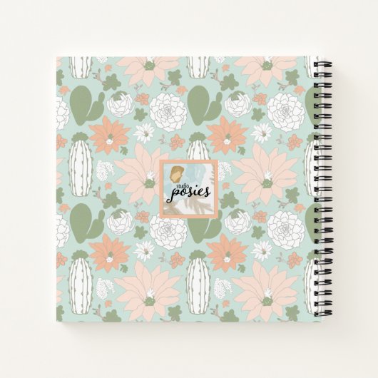 Cactus Mint Peach Vacation Rental Guest Book Notitieboek (Achterkant)