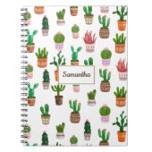 Cactus Modern Aangepaste naam Notitieboek (Voorkant)