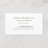 Cactus | Modern minimalistische legant professiona Visitekaartje (Achterkant)