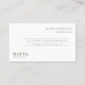 Cactus | Modern minimalistische legant professiona Visitekaartje (Achterkant)