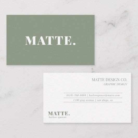 Cactus | Modern minimalistische legant professiona Visitekaartje (Voorkant / Achterkant)