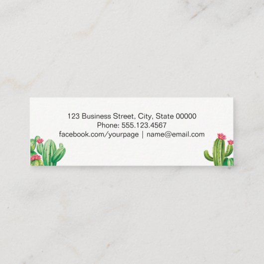 Cactus modern visitekaartje (Achterkant)