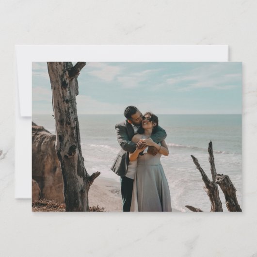 Cactus moderne bruiloft kaart (Achterkant)