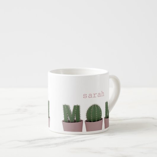 Cactus Moeder Plant Ouder Espresso Cup Kop (Voorkant rechts)
