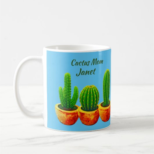 Cactus Mom Gepersonaliseerde Koffie Mok Cup (Links)