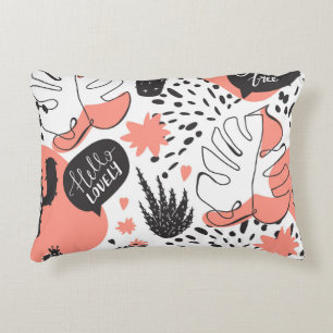 Cactus, monstera: modern naadloos patroon. accent kussen
