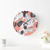 Cactus, monstera: modern naadloos patroon. grote klok (Huis)