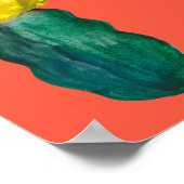 Cactus, Moon Cactus, Green Yellow Sinaasappel Poster (Hoek)