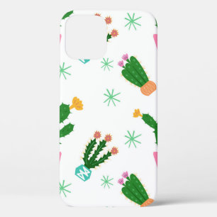 Cactus naadloos patroon, herhaalde oranje Case-Mate iPhone case