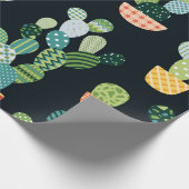 Cactus naadloos patroon in patchworkstijl met pl cadeaupapier (Hoek)