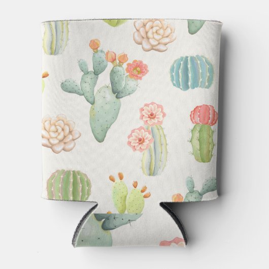  cactus: naadloze illustratie blikjeskoeler (Voorkant)