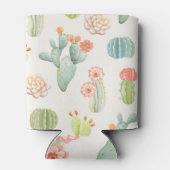  cactus: naadloze illustratie blikjeskoeler (Achterkant)