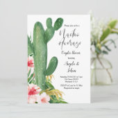 Cactus Nacho Gemiddelde Paren Douche Kaart (Staand voorkant)