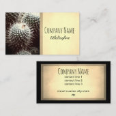 Cactus natuur planten Sepia dubbelzijdig op maat Visitekaartje (Voorkant / Achterkant)