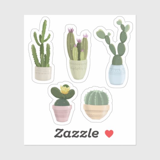 Cactus Natuur Sticker (Vel)
