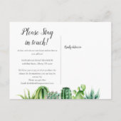 Cactus New Address We hebben House Announcement ve Aankondigingskaart (Achterkant)