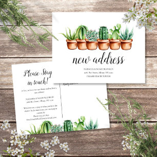 Cactus New Address We hebben House Announcement ve Aankondigingskaart