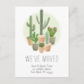 Cactus New Home Address Moving Announcement Briefkaart (Voorkant)