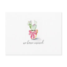 Cactus New Home Holiday Moving Announcemet