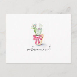 Cactus New Home Holiday Moving Announcemet Briefkaart