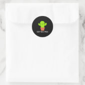 Cactus niet een, grappig, grappen, sarcastisch ronde sticker (Tas)