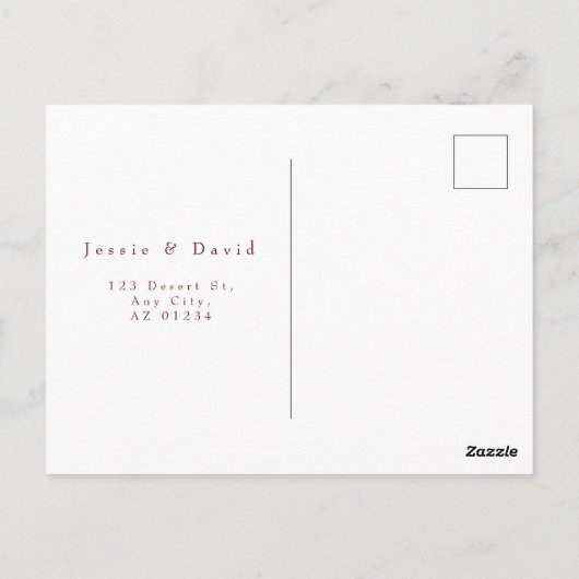 Cactus Nieuwe Huis Bewegende Aankondiging Waterver Briefkaart (Achterkant)