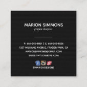 Cactus Night Desert Stars | Sociale media Vierkante Visitekaartje (Achterkant)