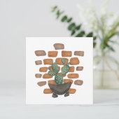 Cactus Oasis: Brick Wall Decor geïnspireerd door N (Staand voorkant)