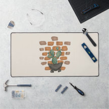 Cactus Oasis: Brick Wall Decor geïnspireerd door N