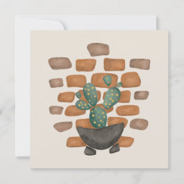 Cactus Oasis: Brick Wall Decor geïnspireerd door N Feestdagenkaart