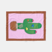 Cactus Oasis Fleece Deken (Voorkant (Horizontaal))