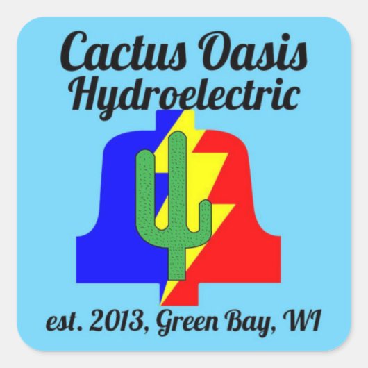 Cactus Oasis Hydroelectric Company Sticker (Voorkant)