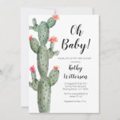 Cactus oh baby shower uitnodiging (Voorkant)