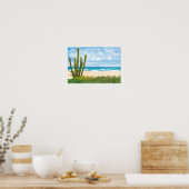 Cactus on Caribbean, Arashi Beach, Aruba Poster (Keuken)