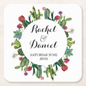 Cactus Onderzetter Trouwfeest Cacti Fiesta (Voorkant)