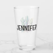 Cactus ontwerp met kleurrijke splatters glas (Achterkant)