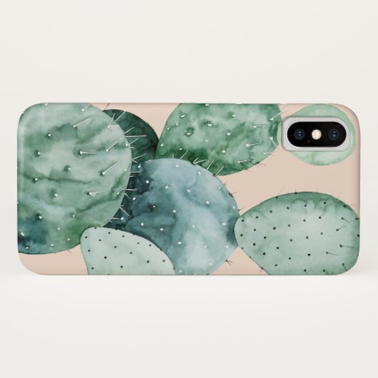 Cactus op koraal Case-Mate iPhone case (Achterkant (horizontaal))