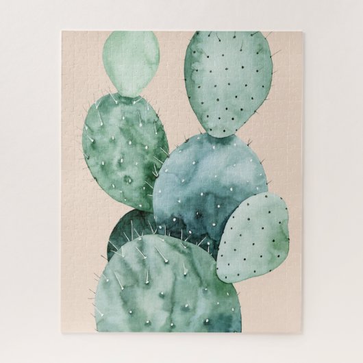 Cactus op koraal legpuzzel (Verticaal)