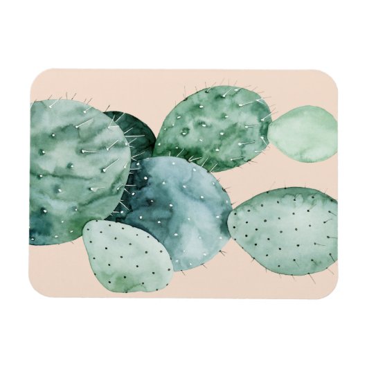 Cactus op koraal magneet (Horizontaal)