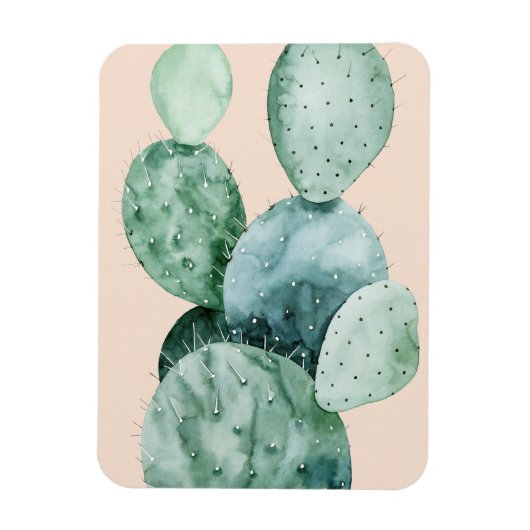 Cactus op koraal magneet (Verticaal)
